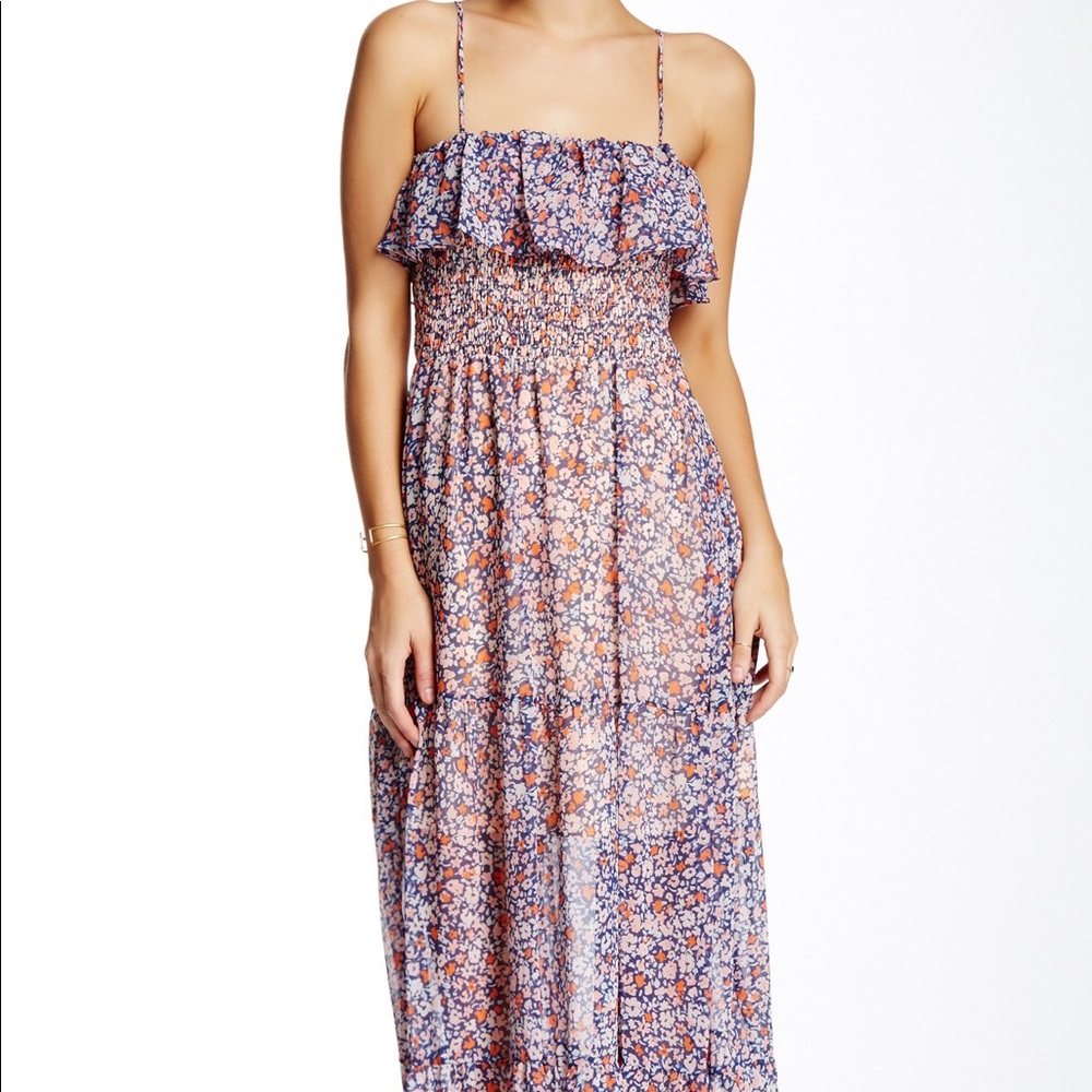 BCBGeneration Tiered Maxi Floral Dress